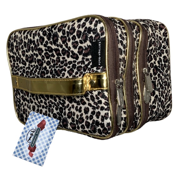 Travel Cosmetic Large Case Animal Print Leopard Packable Jewelry Collapsible NWT - Picture 15 of 15